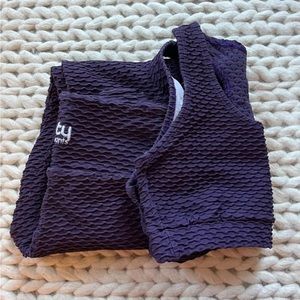 booty by brabants leggings & top set croco purple